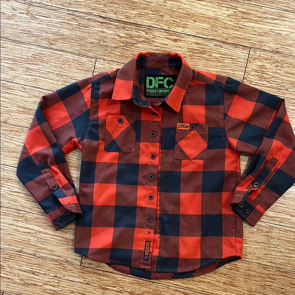Kids Plaid Shirt - Red and Black